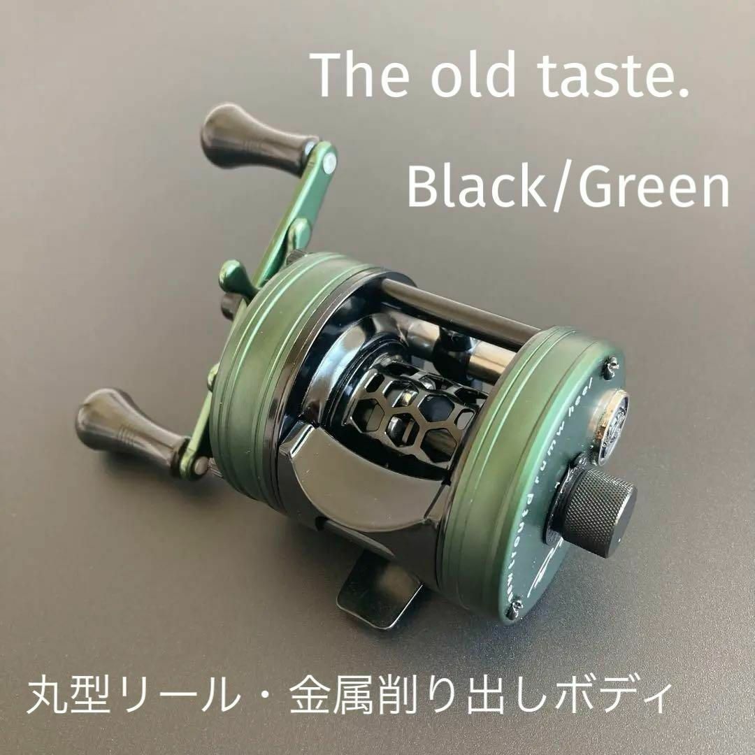 新品】渓流ベイトリール 丸型リール トラウト用 ブラック/グリーン 新品】渓流ベイトリール 丸型リール トラウト用 ブラック/グリーン