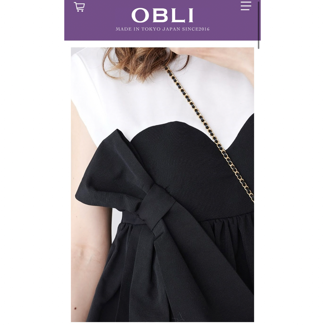 OBLI - OBLI オブリ リボングログランドッキングワンピース 完売 OBLI - OBLI オブリ リボングログランドッキングワンピース 完売
