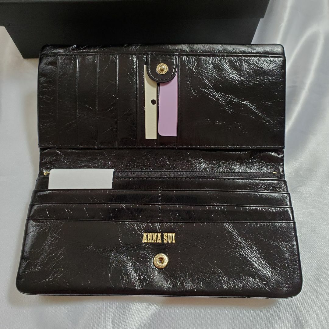 ブラック アナスイ ANNA SUI がま口 長財布 ガマ口 ニケ 新品 ブラック アナスイ ANNA SUI がま口 長財布 ガマ口 ニケ 新品