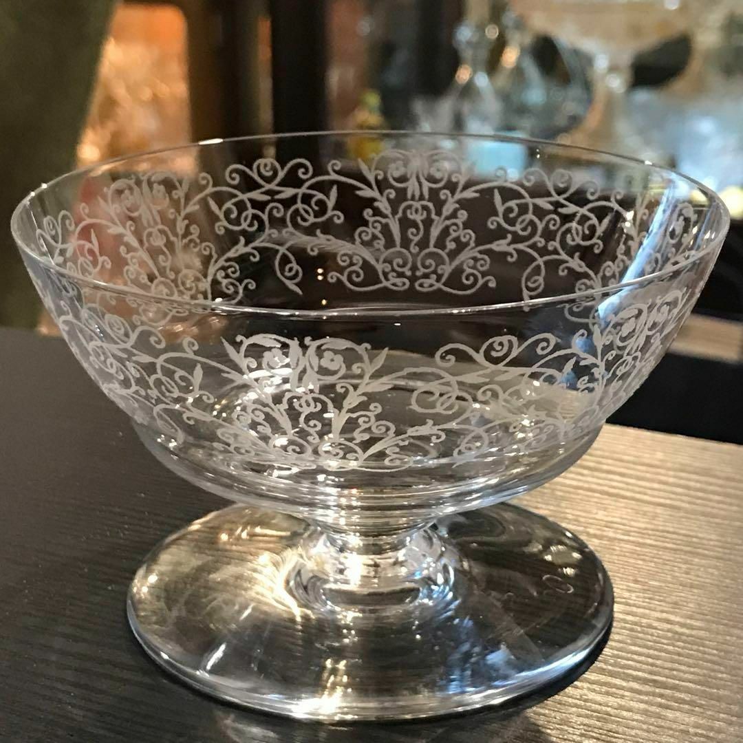 希少♡美オールドバカラ Baccarat ☆ルリ Lulli☆シャンパンクープ♪ 希少♡美オールドバカラ Baccarat ☆ルリ Lulli☆シャンパンクープ♪