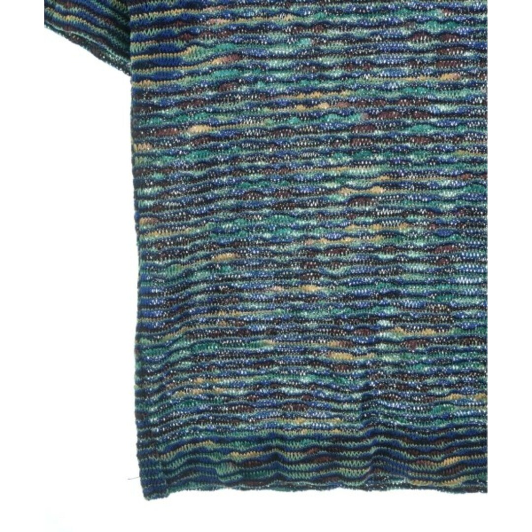 MISSONI - MISSONI ニット・セーター 44(L位) 青緑x茶系x