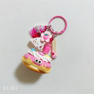 カラフルマーブル付きドーナツさん🍩ジャラジャラキーホルダー(各種パーツ)