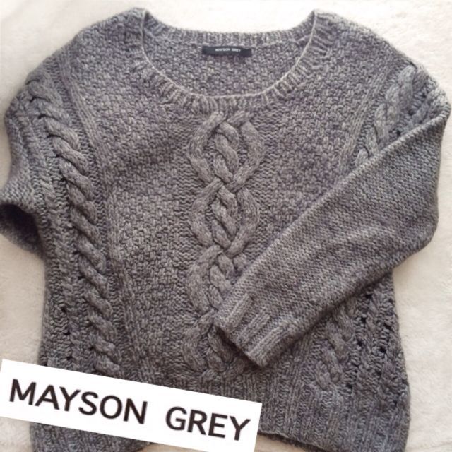 MAYSON GREY(メイソングレイ)のM.GREY グレーニット★送料込 レディースのトップス(ニット/セーター)の商品写真