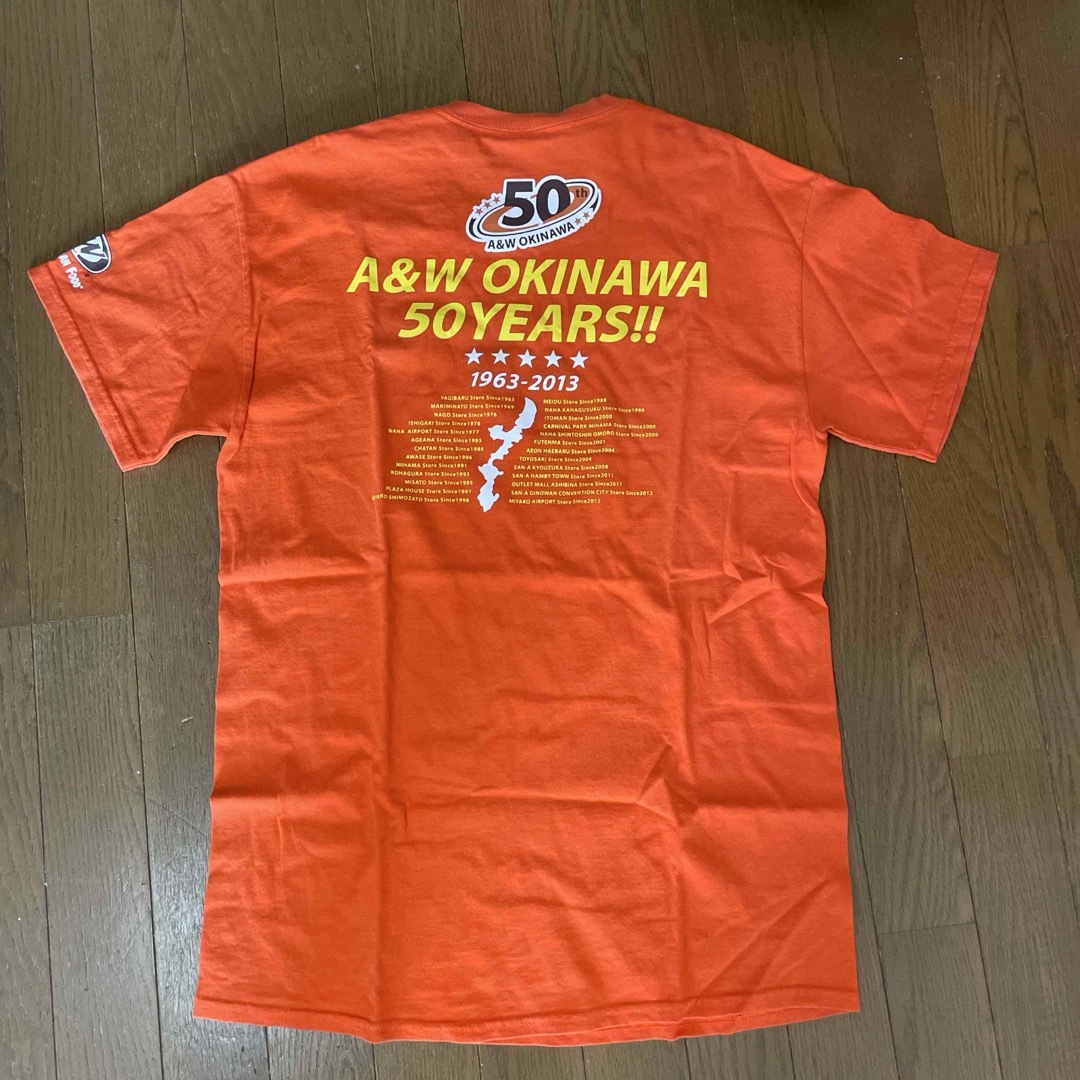 GILDAN - レア A&W沖縄 50周年 Tシャツ Mの通販 by 1173 GILDAN - レア A&W沖縄 50周年 Tシャツ Mの通販 by 1173