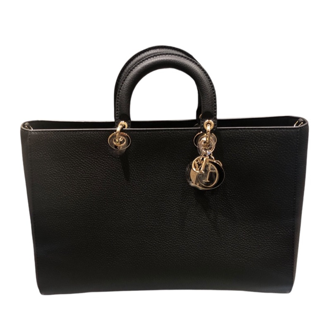 Christian Dior - 　クリスチャン・ディオール Christian Dior Lady D-Sire バッグ エクストララージ M1153OTRL_M900 ブラック トリヨンレザー メンズ ハンドバッグ