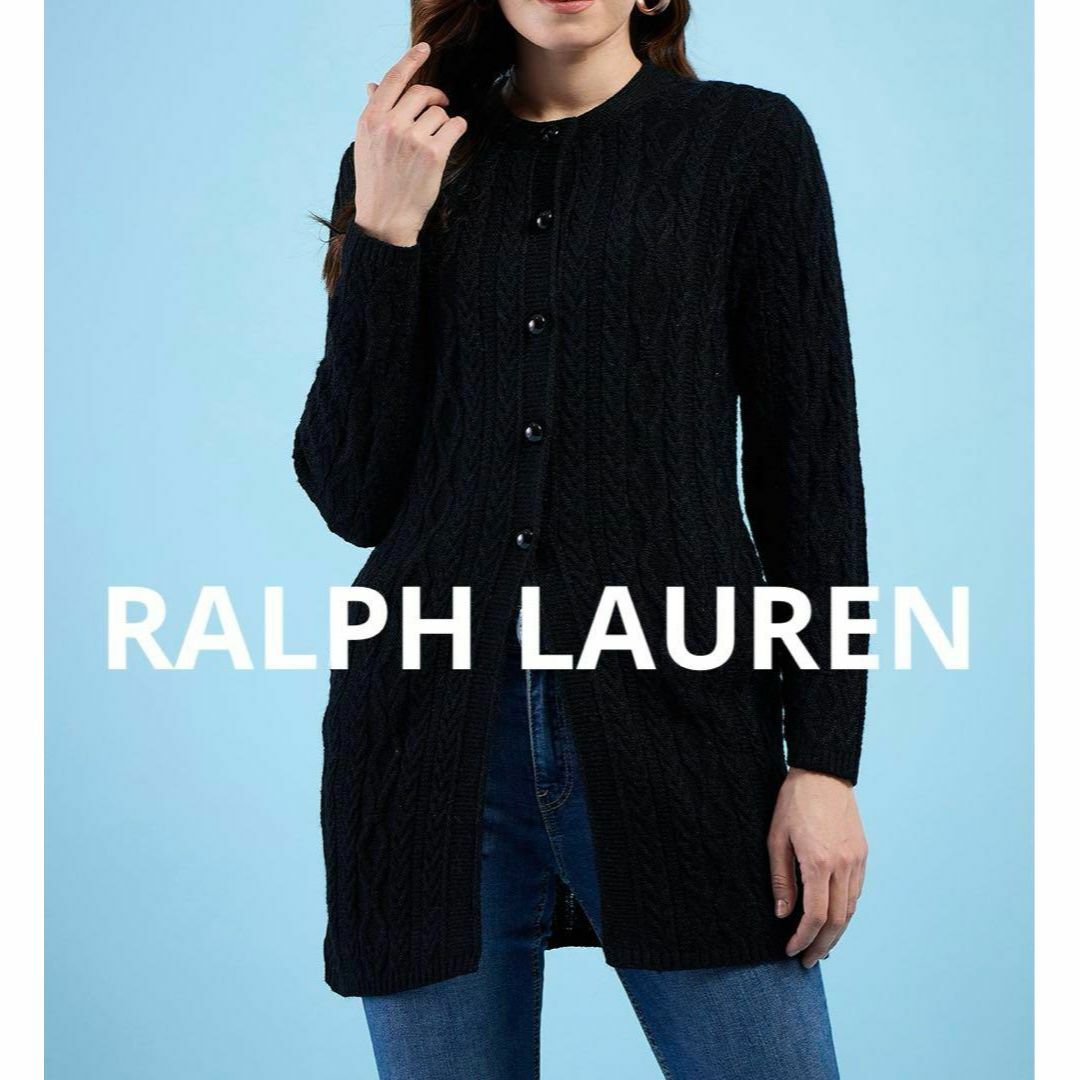 美品】RALPH LAUREN ケーブルニットカーディガン カシミヤ混 美品】RALPH LAUREN ケーブルニットカーディガン カシミヤ混