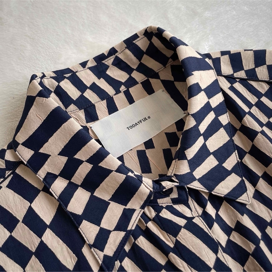 todayful geometric over shirt 新品 todayful geometric over shirt 新品