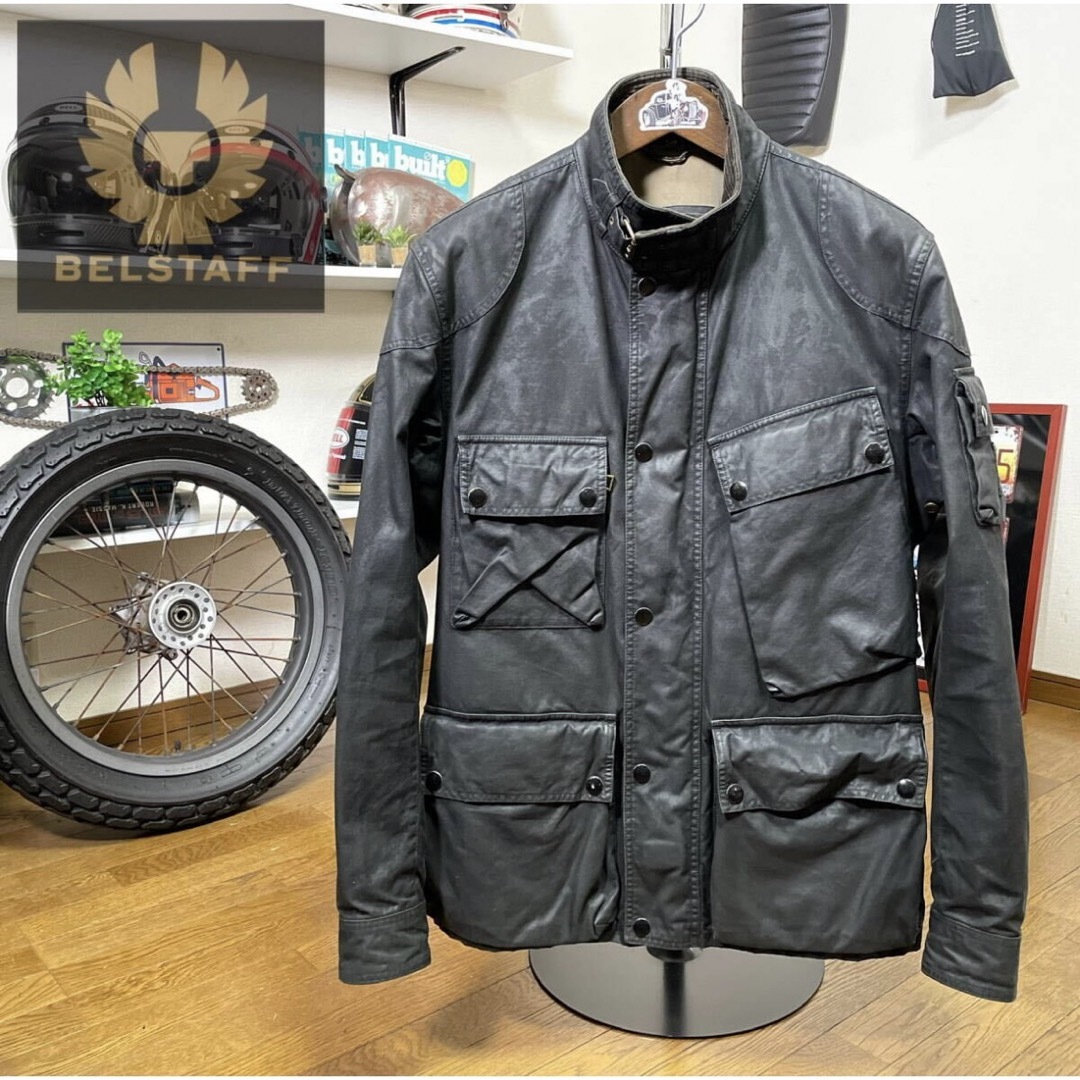 Belstaff ベッカムコラボ ワックスジャケット ブラック/50 Belstaff ベッカムコラボ ワックスジャケット ブラック/50