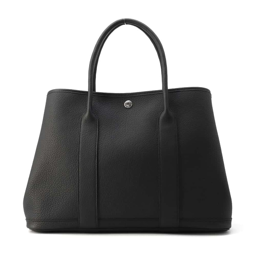 HERMES - エルメス トートバッグ ガーデンパーティPM ブラック/シルバー金具 ネゴンダ W刻印 黒