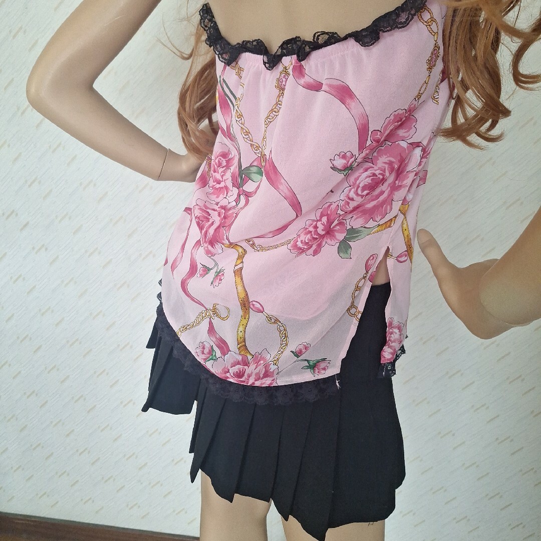 ★MA*RS★リボンチェーン薔薇柄★ホルターネック★レース★Bigりぼん★新品★ ☆MA*RS☆リボンチェーン薔薇柄☆ホルターネック☆レース☆Big