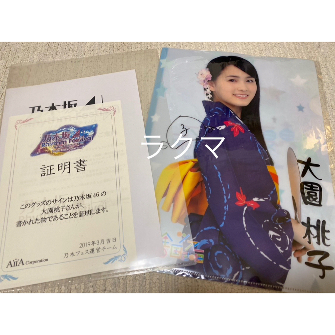 乃木坂46 大園桃子 直筆サイン入りクリアファイル 乃木坂46 大園桃子 直筆サイン入りクリアファイル
