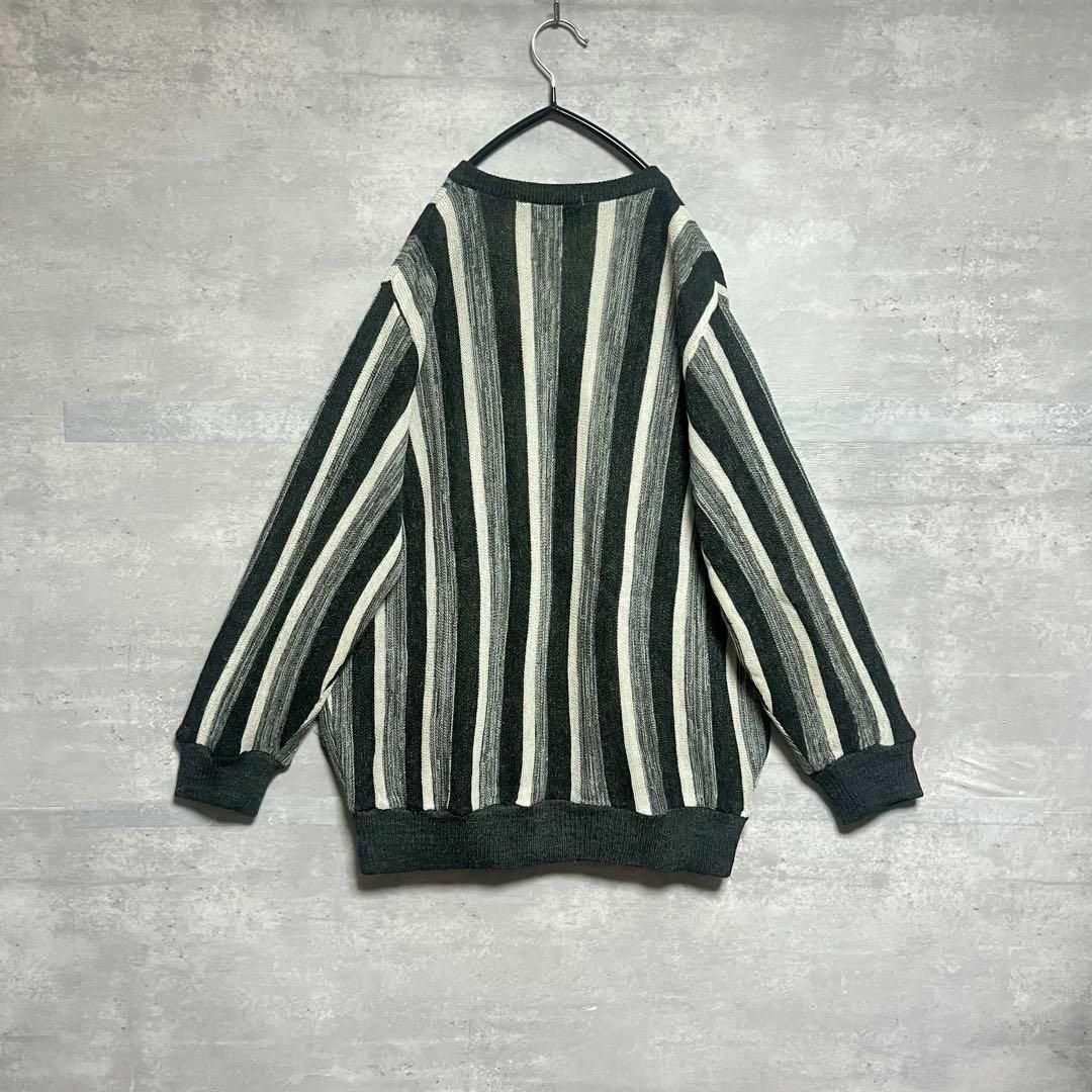 VINTAGE - No.1177 VINTAGE 古着 ニット セーター ストライプ柄 VINTAGE - No.1177 VINTAGE 古着 ニット セーター ストライプ柄