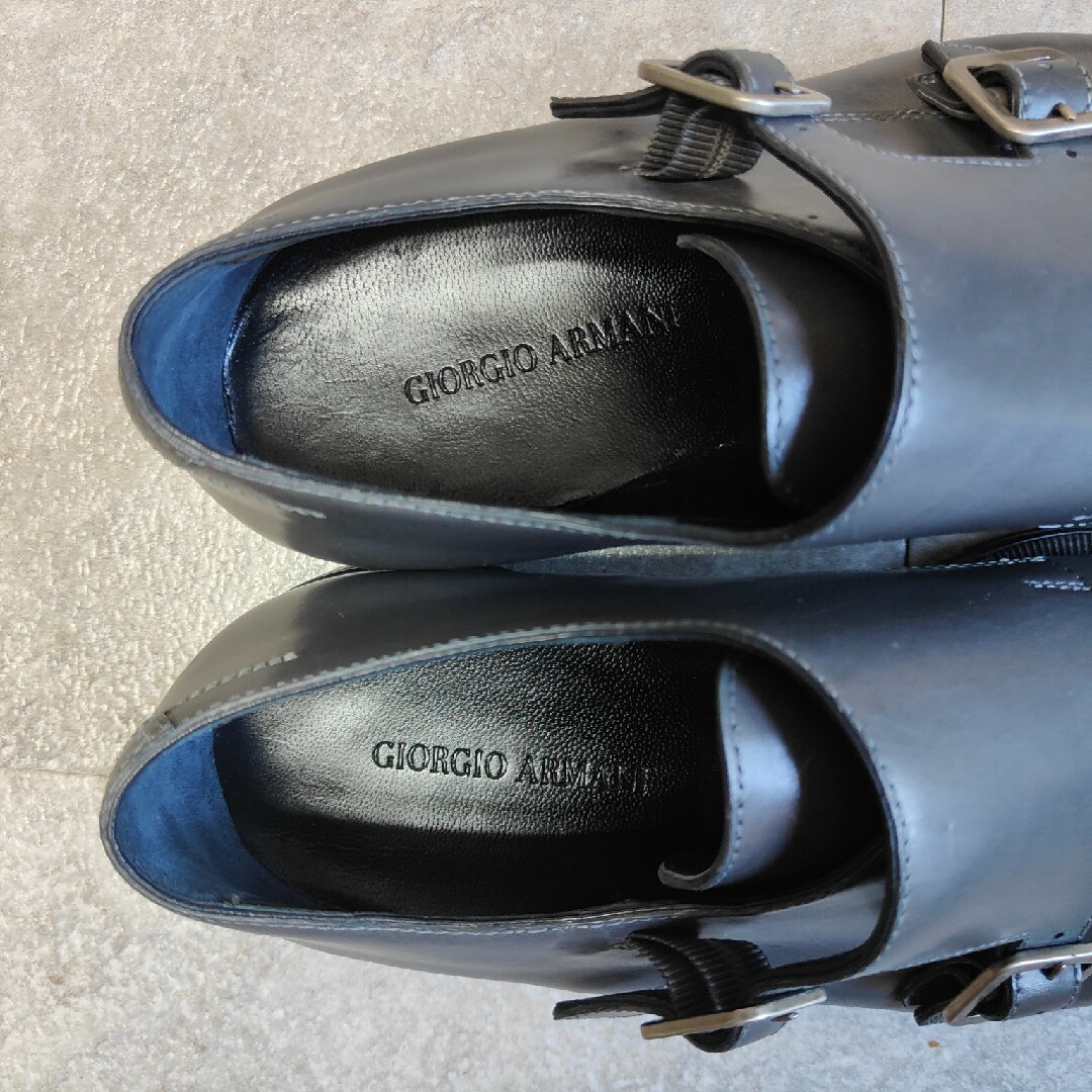 GIORGIO ARMANI】・未使用品 ジョルジオアルマーニ ダブルモンク GIORGIO ARMANI】・未使用品 ジョルジオアルマーニ ダブルモンク
