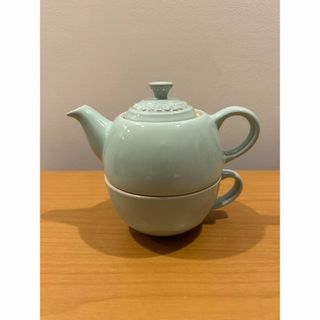 ルクルーゼ(LE CREUSET)のルクルーゼ　ティーフォーワン 　ペパーミントブルー（限定色）(食器)