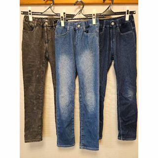 グローバルワーク(GLOBAL WORK)のグローバルワーク キッズ ジーンズ ３本セット 中古(パンツ/スパッツ)