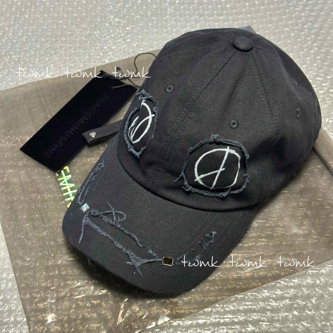 PEACEMINUSONE - 【PMO®︎】PMO X 99%IS COTTON CAP HANDMADE #1 PEACEMINUSONE - 【PMO®︎】PMO X 99%IS COTTON CAP HANDMADE #1