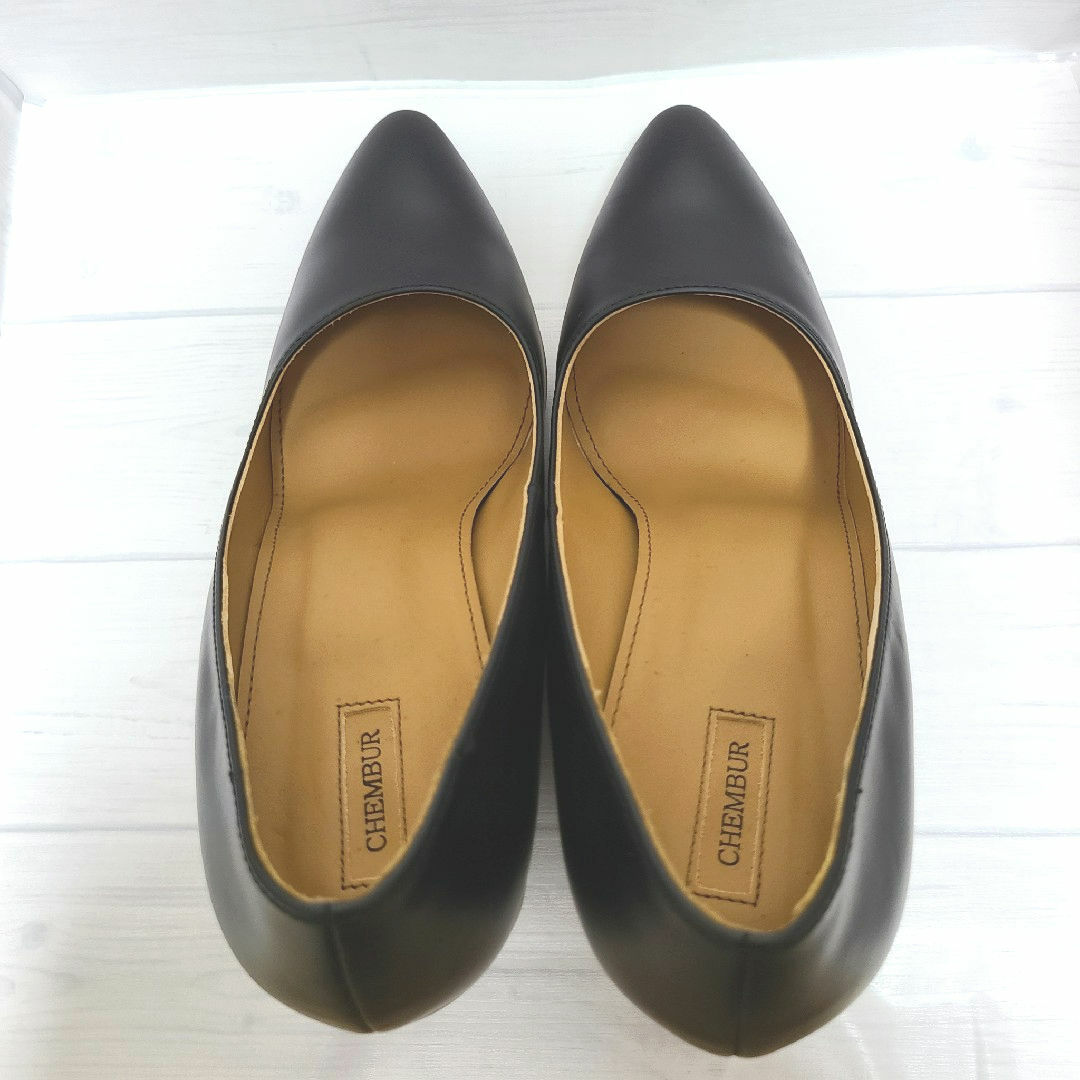 CHEMBUR - 美品☆CHEMBUR☆レザー パンプス☆37(24cm)☆黒☆の CHEMBUR - 美品☆CHEMBUR☆レザー パンプス☆37(24cm)☆黒☆の