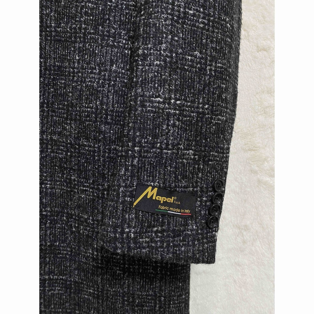 新品】 Mapel生地使用 メンズ チェスターコート M 濃グレー 新品】 Mapel生地使用 メンズ チェスターコート M 濃グレー