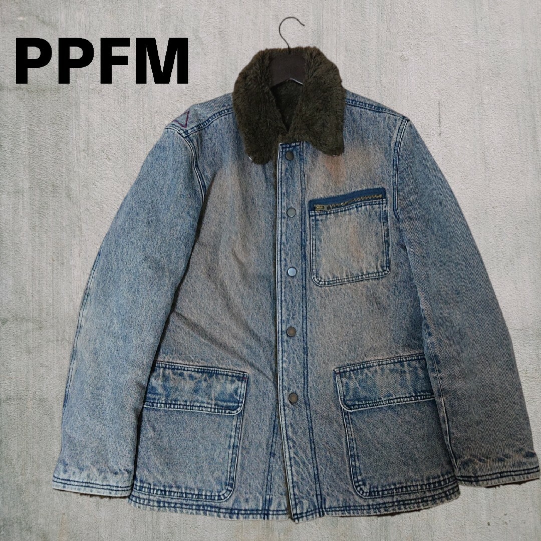 PPFM - 90s PPFM デニムボアジャケット Y2K グランジ アーカイブ PPFM - 90s PPFM デニムボアジャケット Y2K グランジ アーカイブ