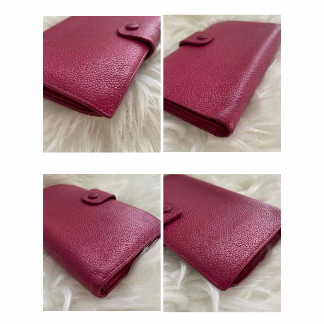 CHANEL シャネル 長財布 ピンク ココマーク 二つ折り がま口 CHANEL シャネル 長財布 ピンク ココマーク 二つ折り がま口
