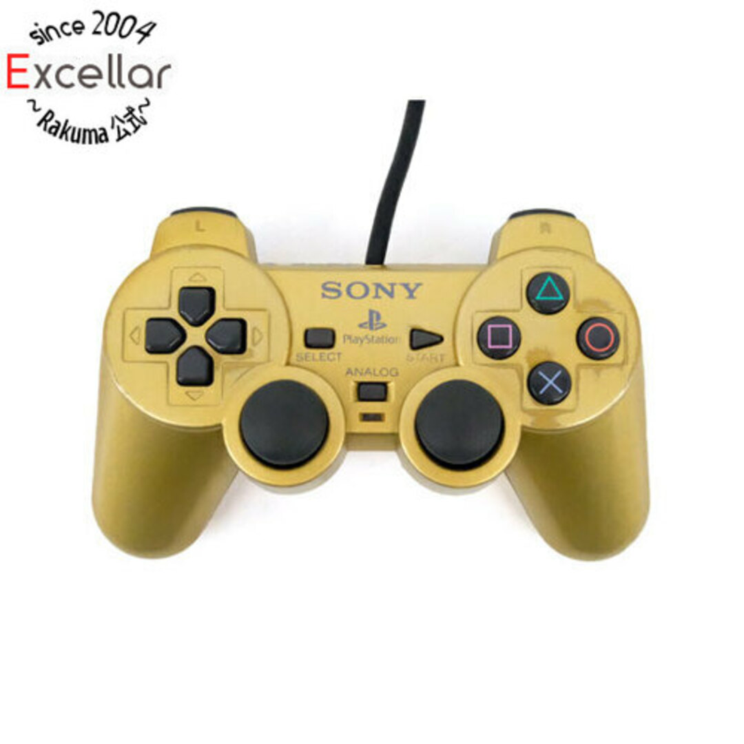 PlayStation2(プレイステーション2)のSONY アナログコントローラ DUALSHOCK2 SCPH-10010 ゴールド 本体いたみ エンタメ/ホビーのゲームソフト/ゲーム機本体(その他)の商品写真