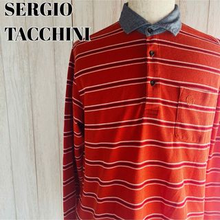 セルジオタッキーニ(Sergio Tacchini)のセルジオタッキー二 SERGIO TACCHINI 長袖ポロシャツ ボーダー(ポロシャツ)