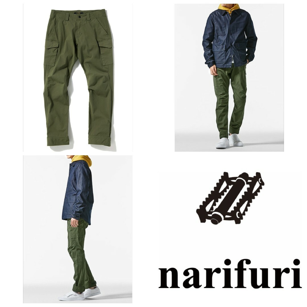 narifuri - narifuriカーゴパンツ/M/OLIVE/NF5013の通販 by 森の narifuri - narifuriカーゴパンツ/M/OLIVE/NF5013の通販 by 森の