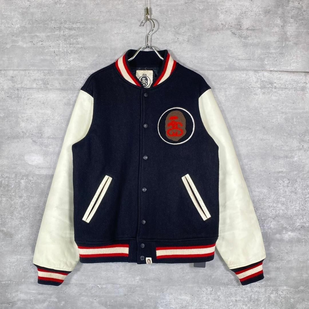 STUSSY - 『STUSSY × APE』(XL) バーシティ スタジャン STUSSY - 『STUSSY × APE』(XL) バーシティ スタジャン