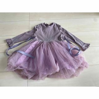 アンシャンテプティ(enchantepetit)のシフォン素材ワンピース(ワンピース)