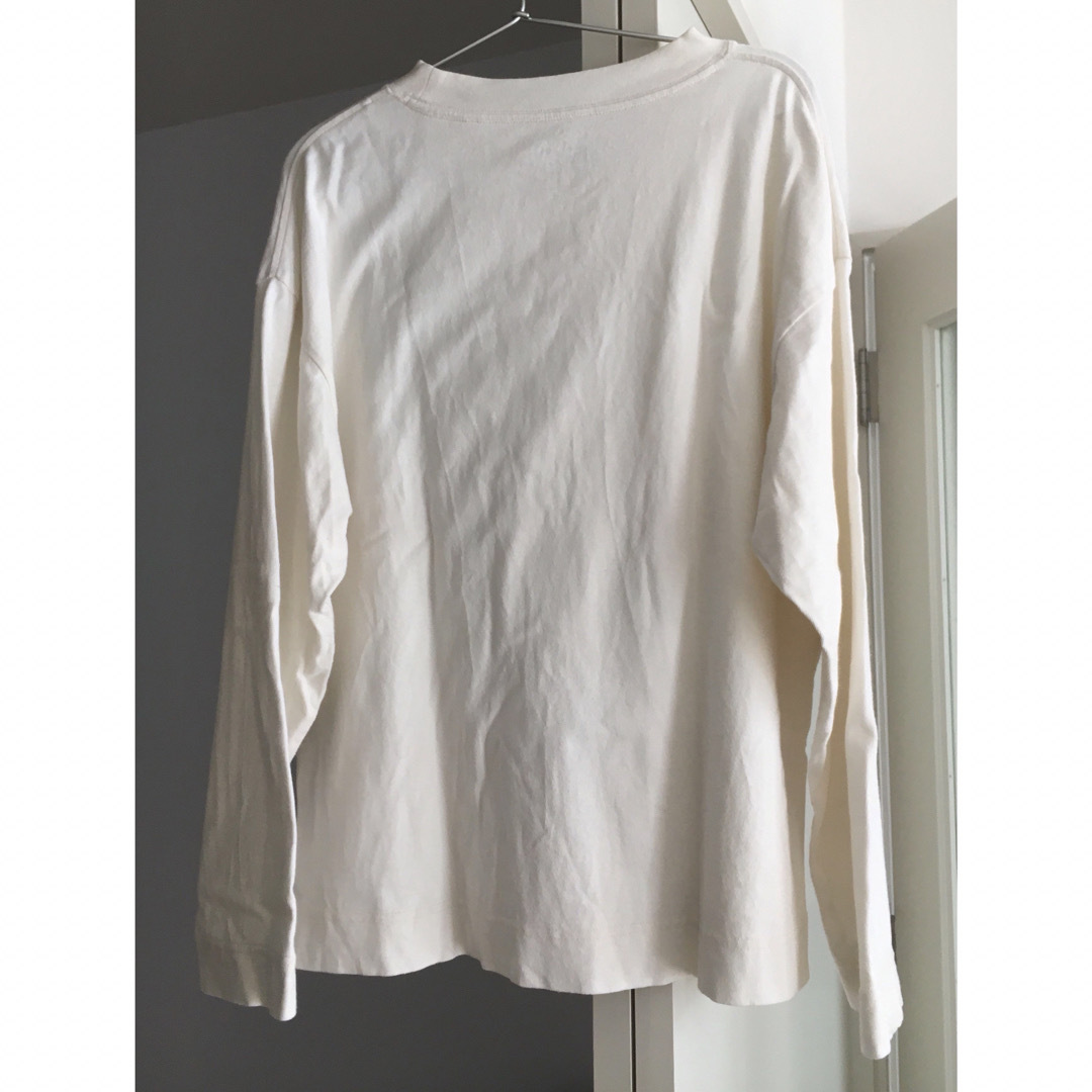 MUJI (無印良品)(ムジルシリョウヒン)のカットソー　ロンT 長袖　生成り　シンプルメンズT ゆったり　ビッグシルエット  メンズのトップス(Tシャツ/カットソー(七分/長袖))の商品写真