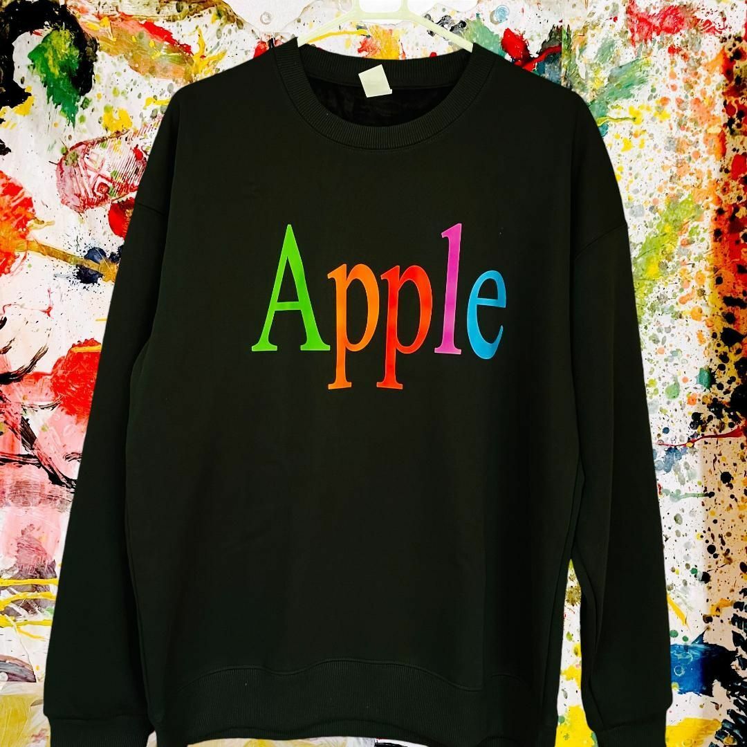 APPLE スウェット トレーナー メンズ 新品 個性的 秋 冬 APPLE スウェット トレーナー メンズ 新品 個性的 秋 冬