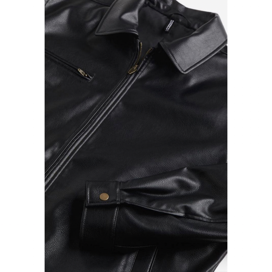 H&M - 今季完売品 H&M レザージャケット オーバーサイズの通販 H&M - 今季完売品 H&M レザージャケット オーバーサイズの通販