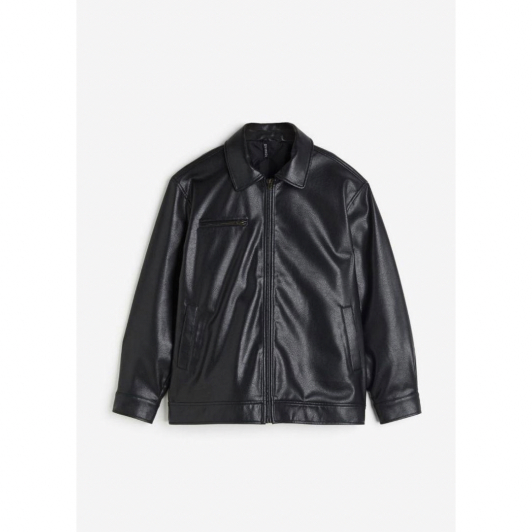H&M - 今季完売品 H&M レザージャケット オーバーサイズの通販 H&M - 今季完売品 H&M レザージャケット オーバーサイズの通販