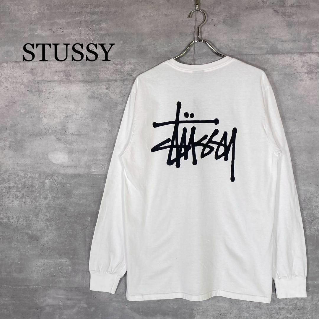 STUSSY - 『STUSSY』ステューシー (M) L/S ロンT / ホワイトの STUSSY - 『STUSSY』ステューシー (M) L/S ロンT / ホワイトの