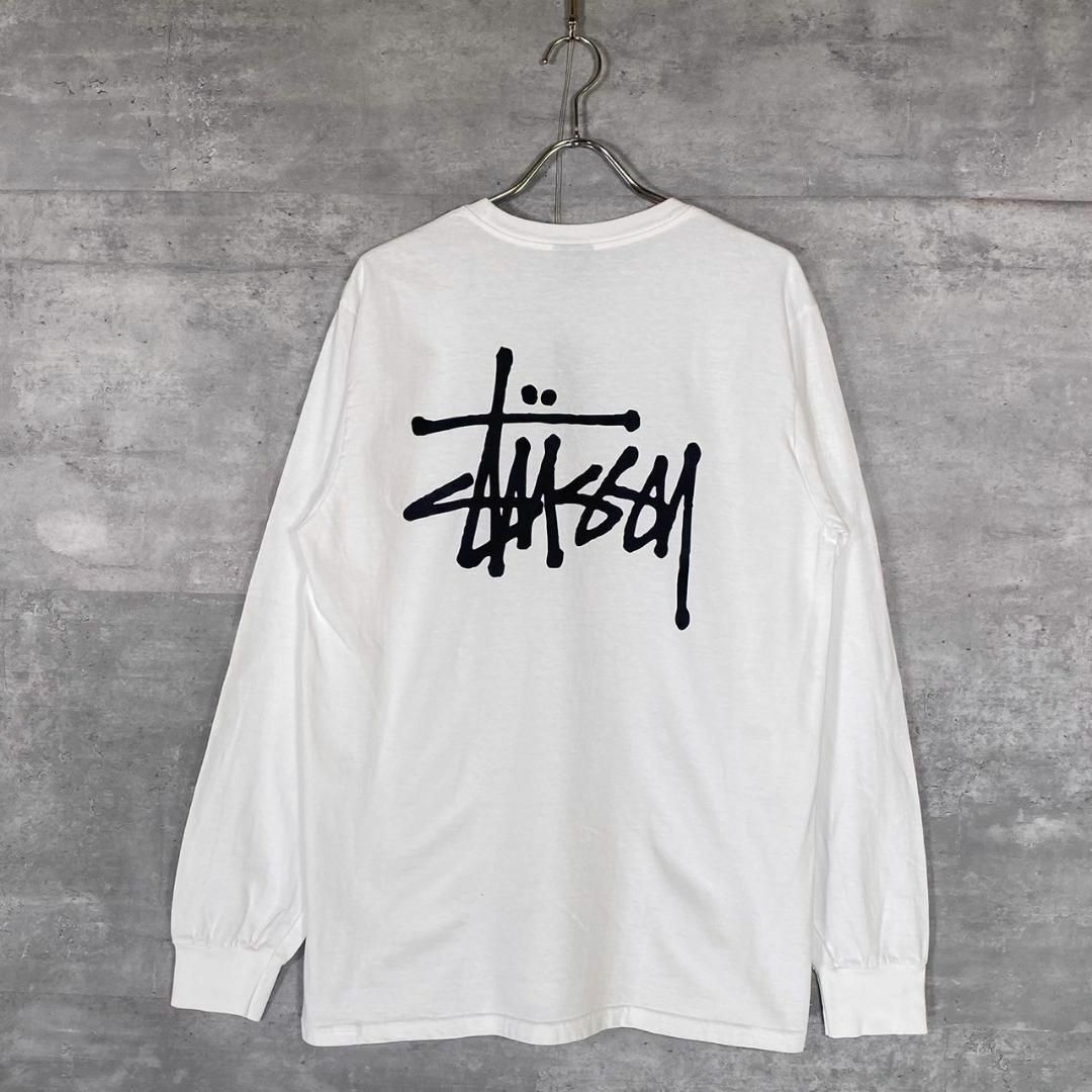 STUSSY - 『STUSSY』ステューシー (M) L/S ロンT / ホワイトの STUSSY - 『STUSSY』ステューシー (M) L/S ロンT / ホワイトの
