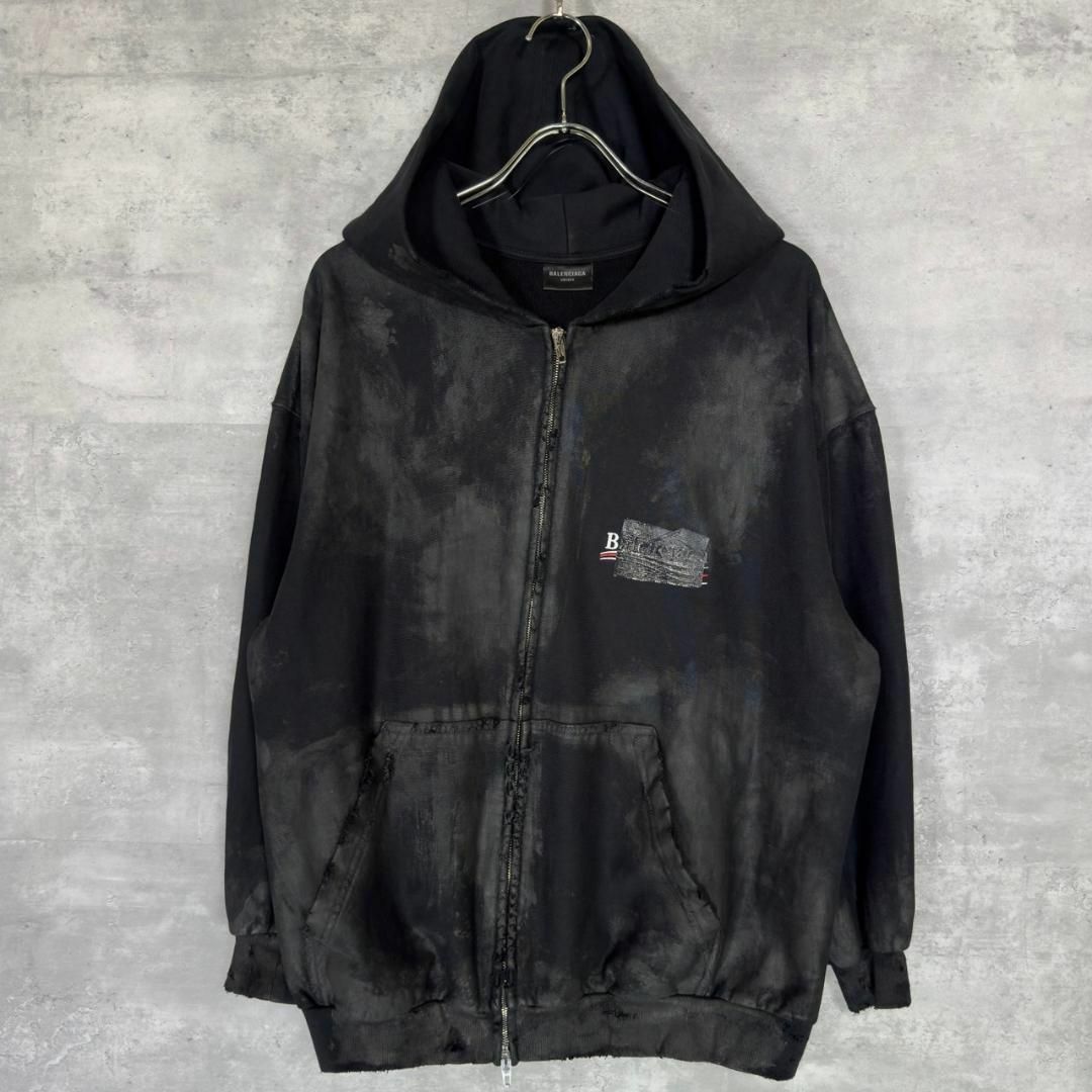 BALENCIAGA - 『BALENCIAGA』バレンシアガ (XS) ダメージ ジップ BALENCIAGA - 『BALENCIAGA』バレンシアガ (XS) ダメージ ジップ