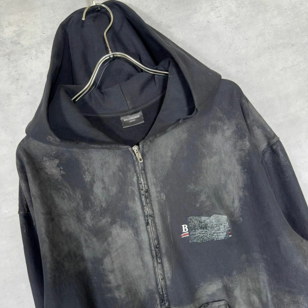 BALENCIAGA - 『BALENCIAGA』バレンシアガ (XS) ダメージ ジップ BALENCIAGA - 『BALENCIAGA』バレンシアガ (XS) ダメージ ジップ