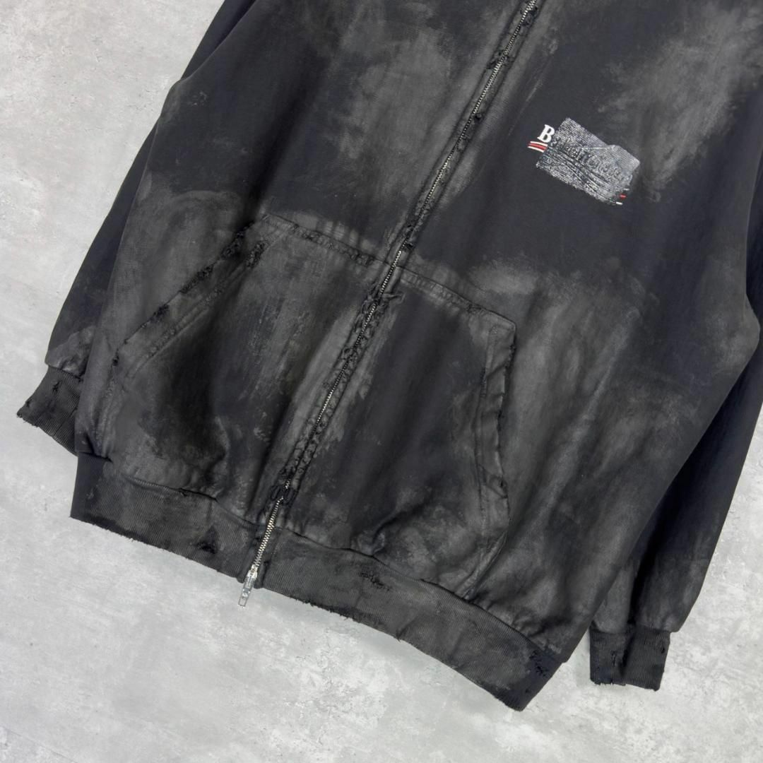 BALENCIAGA - 『BALENCIAGA』バレンシアガ (XS) ダメージ ジップ BALENCIAGA - 『BALENCIAGA』バレンシアガ (XS) ダメージ ジップ