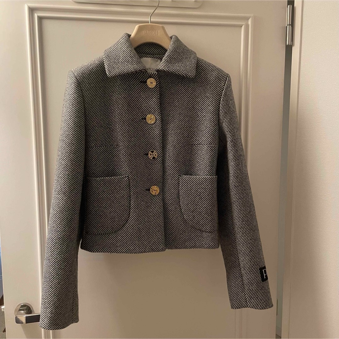 PATOU グレー ウール ジャケット 36 PATOU グレー ウール ジャケット 36