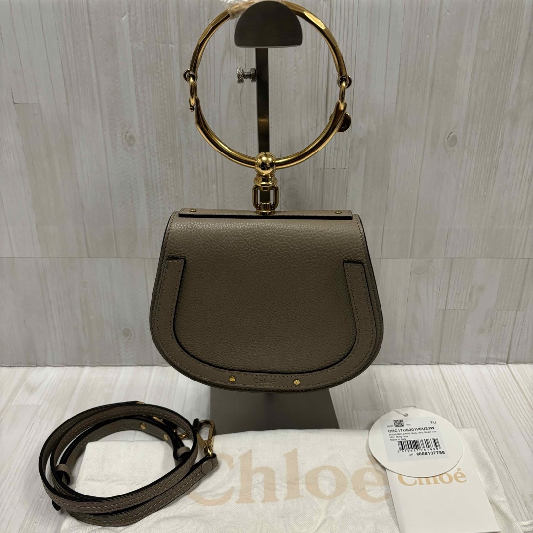 Chloe - 美品 クロエ ショルダーバッグ 2Way ナイル ブレスレットバッグ グレー