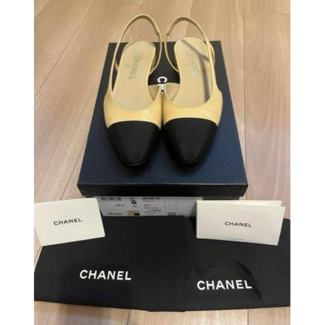 CHANEL - 美品!希少!CHANEL シャネル スリングバック 36.5 CHANEL - 美品!希少!CHANEL シャネル スリングバック 36.5