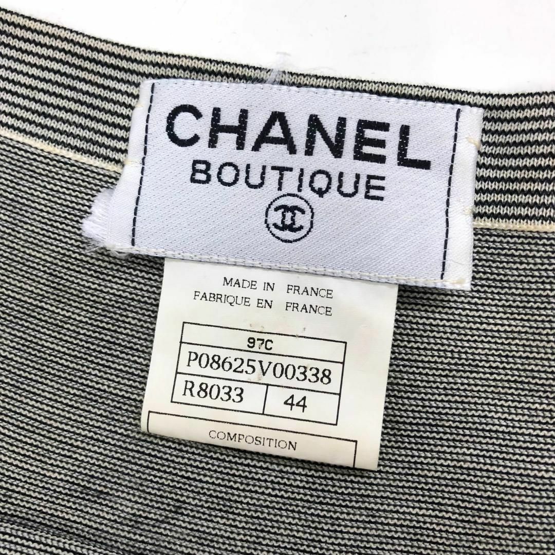 CHANEL - ☆希少☆シャネル 97C ココマーク ワンピース ボーダー CHANEL - ☆希少☆シャネル 97C ココマーク ワンピース ボーダー