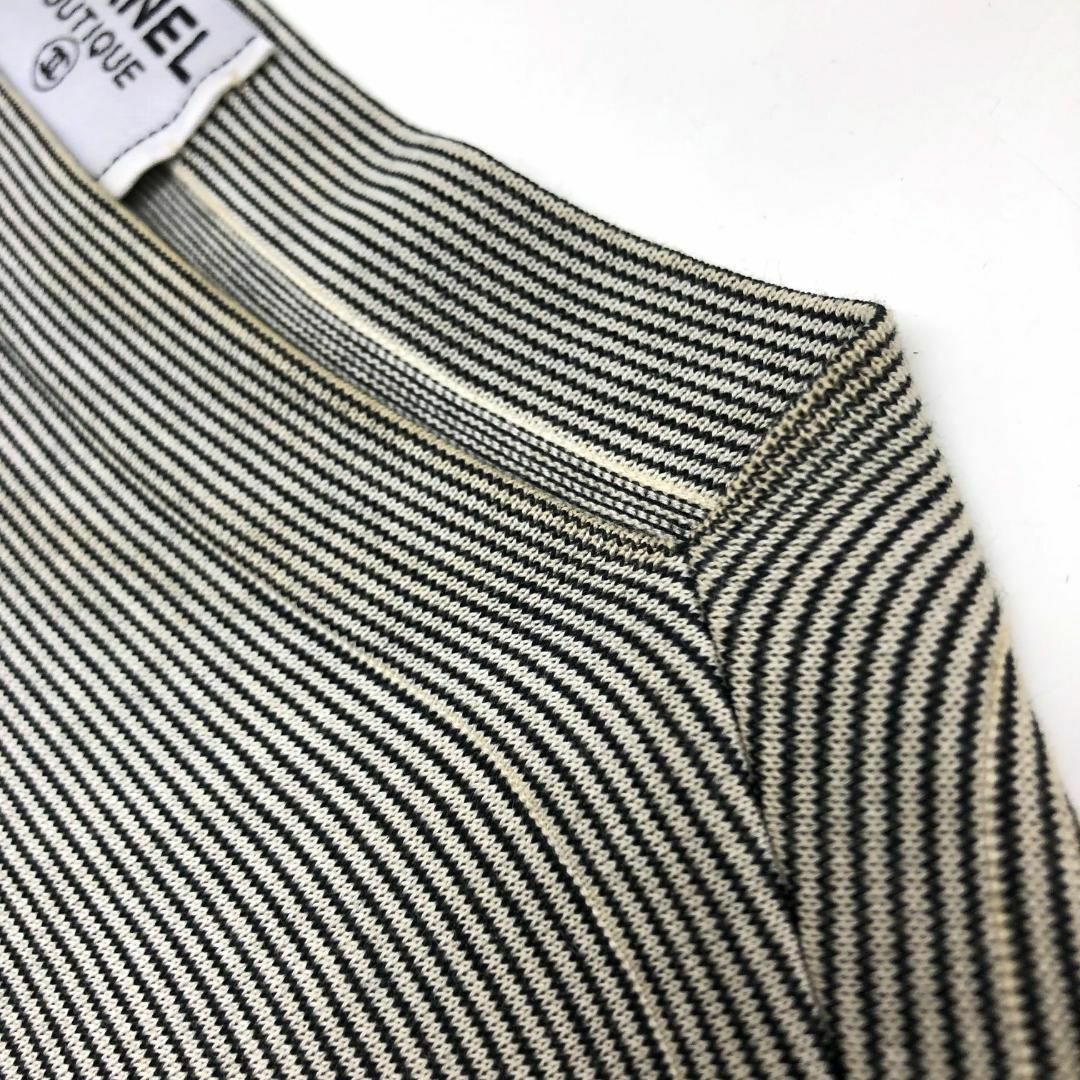 CHANEL - ☆希少☆シャネル 97C ココマーク ワンピース ボーダー CHANEL - ☆希少☆シャネル 97C ココマーク ワンピース ボーダー