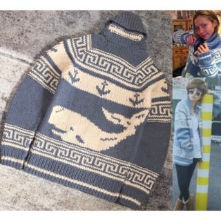 RRL - 幻 超スペシャル 可愛すぎるホエール柄 鯨 RRL カウチン RRL - 幻 超スペシャル 可愛すぎるホエール柄 鯨 RRL カウチン