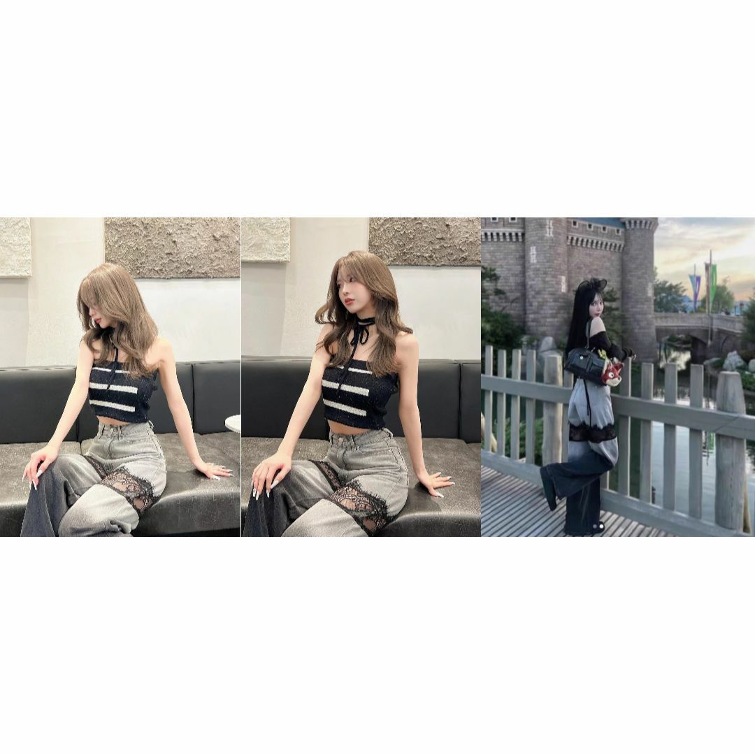 Darich - ダーリッチ darich スカラップレースデニムロング Darich - ダーリッチ darich スカラップレースデニムロング