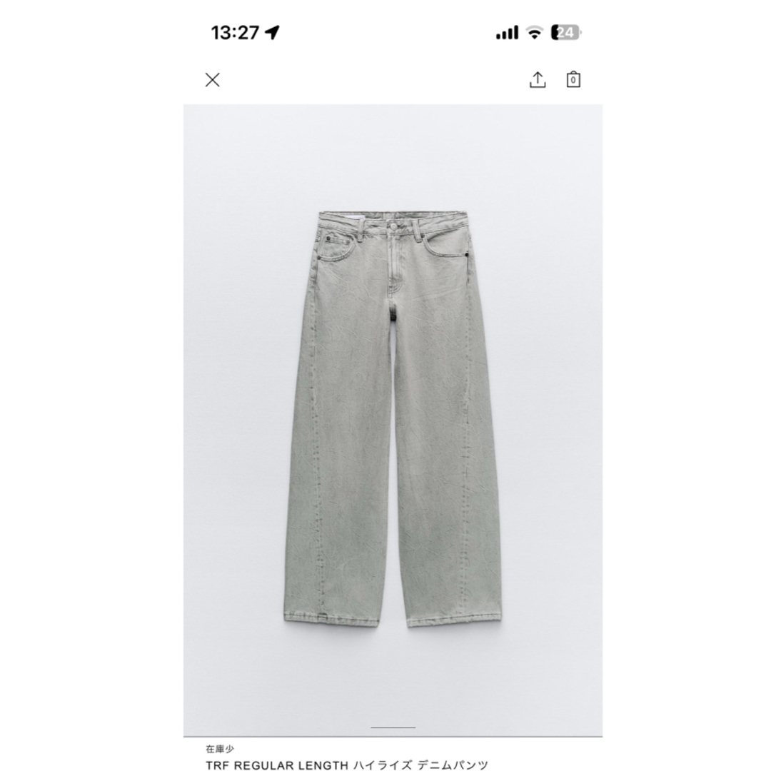 ZARA - ZARA REGULAR LENGTH ハイライズデニムパンツ 36の通販 ZARA - ZARA REGULAR LENGTH ハイライズデニムパンツ 36の通販