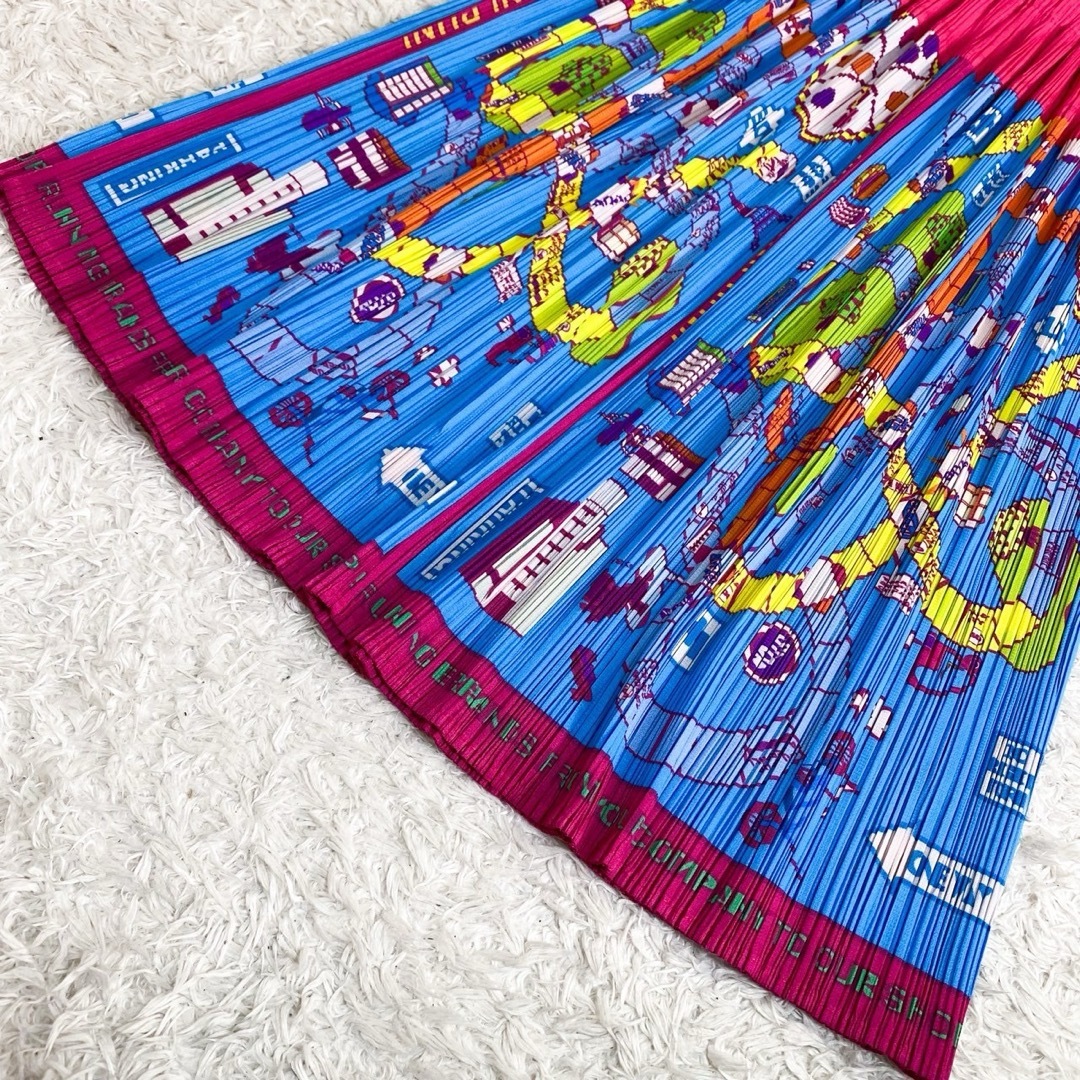 PLEATS PLEASE イッセイミヤケ スカート ボードゲーム マルチカラー PLEATS PLEASE イッセイミヤケ スカート ボードゲーム マルチカラー