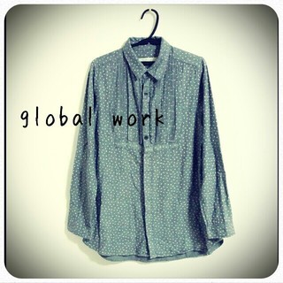 グローバルワーク(GLOBAL WORK)の【値下可】ドットシャツ【店内セール中】(シャツ/ブラウス(長袖/七分))
