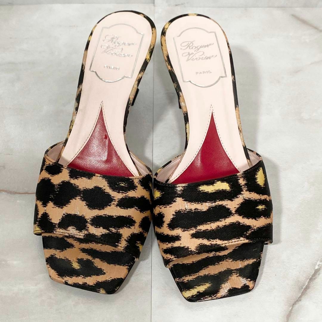 ROGER VIVIER - A13907 ロジェヴィヴィエ レオパードミュール ROGER VIVIER - A13907 ロジェヴィヴィエ レオパードミュール