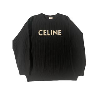CELINE セリーヌ ロゴワッペン オーバーサイズニット ブラック S CELINE セリーヌ ロゴワッペン オーバーサイズニット ブラック S
